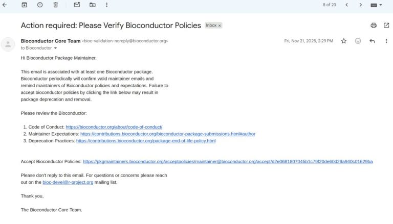 Validation du responsable de la maintenance des bioconducteurs | R-blogueurs