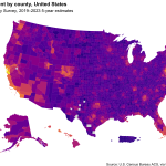 Cartographie des loyers américains par comté en R avec Tidycensus, SF et ggplot2